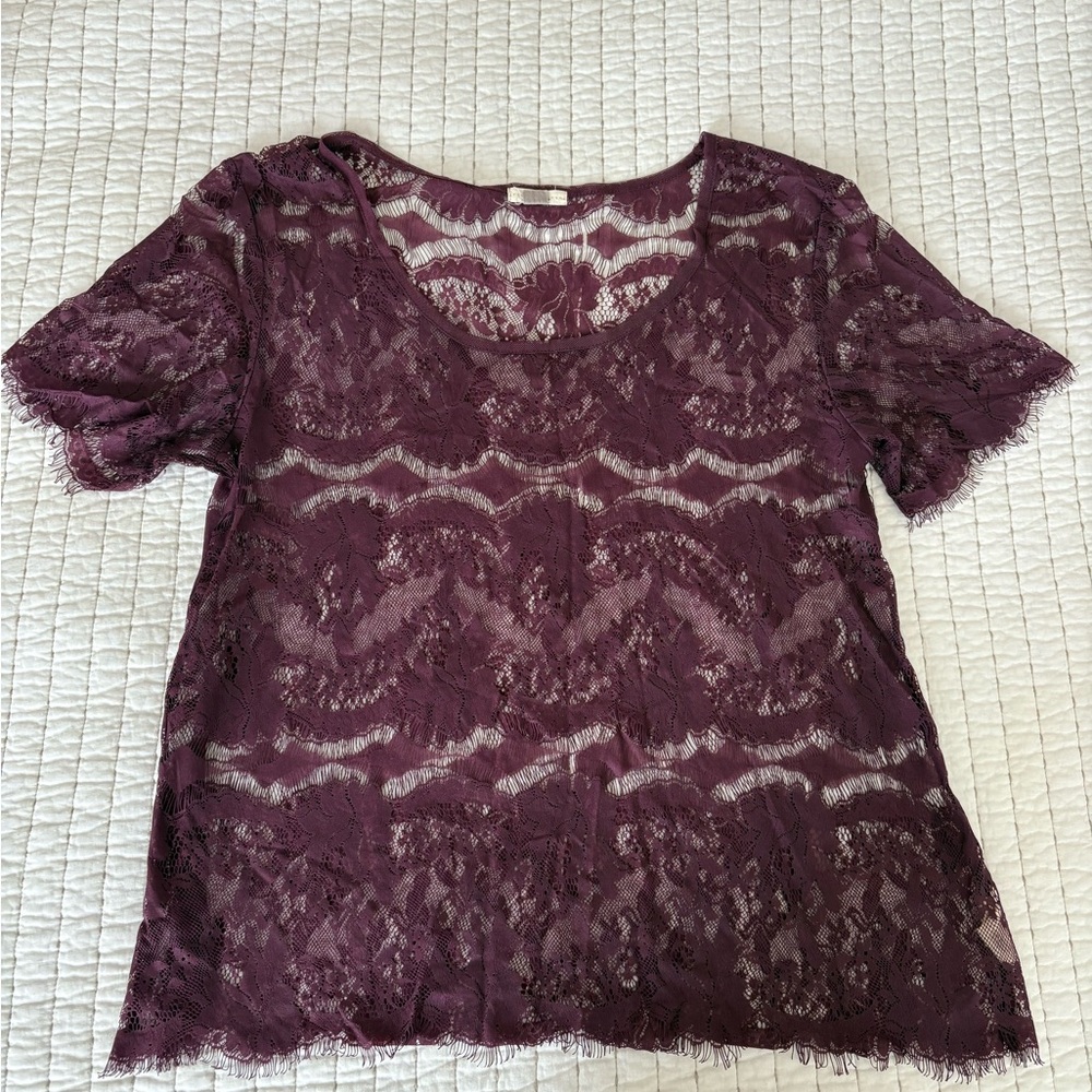 Fossil Sheer Lace Top